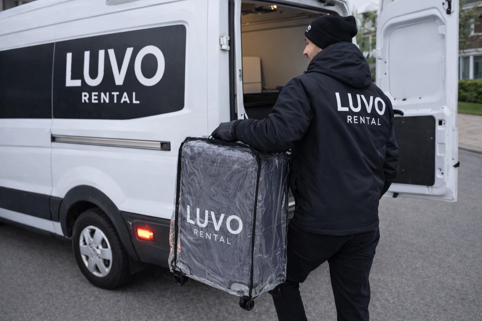 Luvo cabinkoffer open en ingepakt